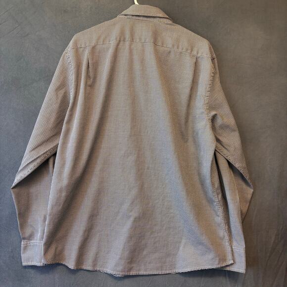 Faconnable Trend Shirt Mens XL Designed in France Houndstooth Geometric Diamonds - Picture 9 of 10